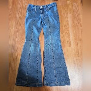 Classic Blue Girls Flared Jeans
